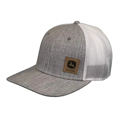 Bild av John Deere Twill Oxford Mesh Hat W/Sueded Patch, Gray, Grey/White, One Size