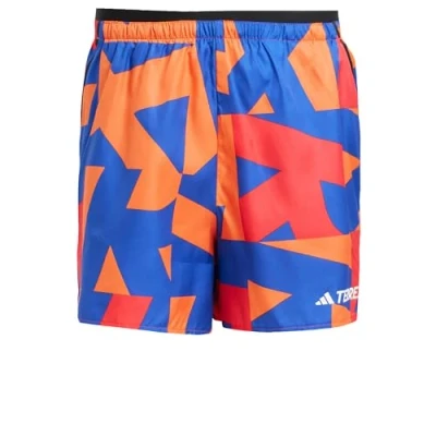 Bild av Adidas Terrex Multi Light Printed Träningsshorts, Storlek: Lx5&quot;, Semi lucid blue/pure ruby/semi impact orange/warm clay