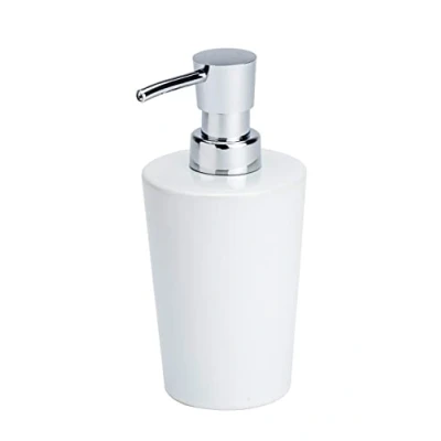 Bild av WENKO Keramisk tvåldispenser Coni vit flytande tvåldispenser, diskmedelsdispenser kapacitet: 0,3 l, keramik, 9,2 x 16,4 7,8 cm,