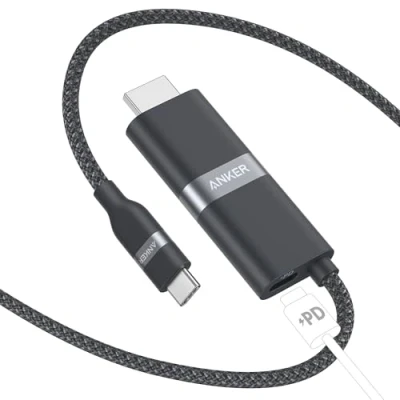 Bild av Anker USB C till HDMI kabel, 180 cm, 4K 60Hz adapterkabel för MacBook Pro/Air, iPad Galaxy S24/S23, Dell XPS 13/15 och mer, hemmakontor
