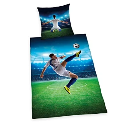 Bild av Herding Young Collection sängklädesset, fotboll vändmotiv, påslakan 135 x 200 cm, örngott 80 bomull/renforcé
