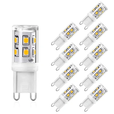 Bild av Yuiip G9 LED glödlampa 2 W varmvit 3 000 K motsvarar 20 25 halogenlampor, stiftbas G9, AC220 240 V, 360strålvinkel, icke dimbar, 10 pack