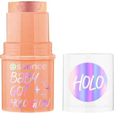 Bild av Essence Cosmetics Baby Got Holo Glow Highlighter Stick, Snabb Applicering, Lystergivande, Glittrig, Holografisk, 5 g