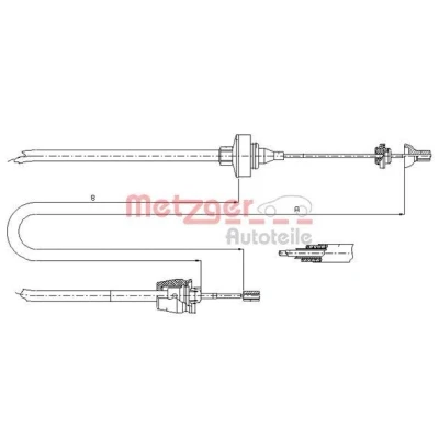 Bild av METZGER 10.2372 Câble d&#039;Embrayage COFLE RENAULT: TWINGO 1