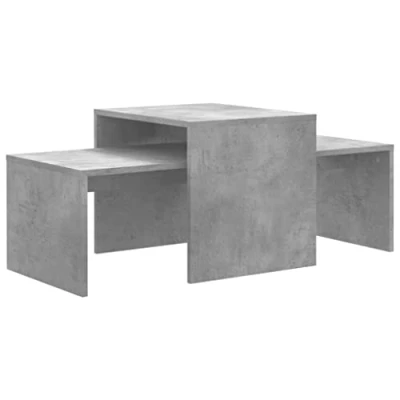 Bild av vidaXL Soffbord set betonggrå 100x48x40 cm konstruerat trä