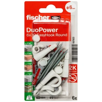 Bild av UNIVERSALPLUGG DUOPOWER EASYHOOK KROKADAPTE SKRUV 6X30 Beijerbygg Byggmaterial