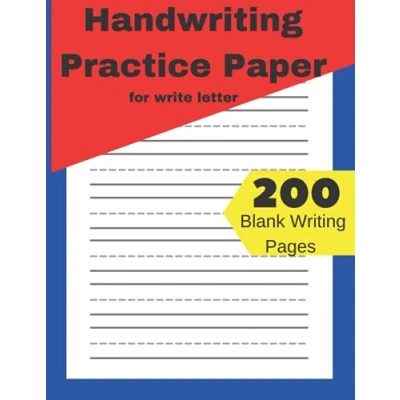 Bild av Handwriting Practice Paper 200 Blank writing pages for Write Letters: with dotted line kids to learn letters, and numbers