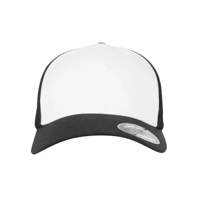 Bild av Flexfit Herr Mesh Colored Front, herrmössa, finns i många olika färger, storlekar SM till L XL, blk/wht/blk, S M