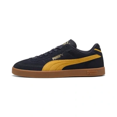 Bild av PUMA Unisex Club Ii Era mocka sneaker, Ny marin arkiv guldgummi, 40.5 EU
