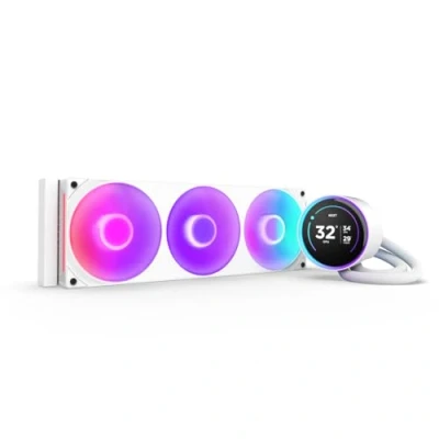 Bild av NZXT Kraken Elite 360 RGB AIO CPU vätskekylare mm kylare F360 kärnfläkt 2,72 IPS LCD Turbine Pump Intel LGA 1700, 1200/115X, 1851 AMD AM5, AM4 Vit