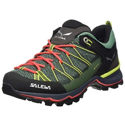 Bild av Salewa MTN Trainer LITE GTX Hikingskor, Storlek: 38.5, Feld green/fluo coral Konstmaterial/textil