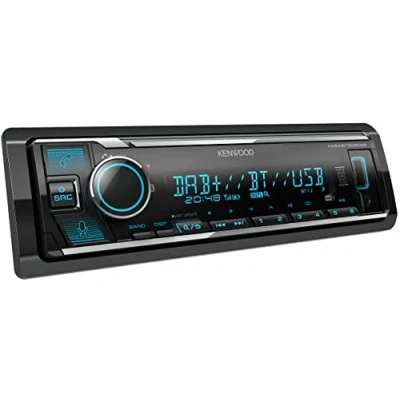 Bild av Kenwood KMM BT508DAB USB bilradio med DAB+ och Bluetooth handsfree enhet (Amazon Alexa, ljudprocessor, USB, AUX, 2 x för ut 2,5 V, 4 50 watt, VAR. Belysning, inkl. antenn)