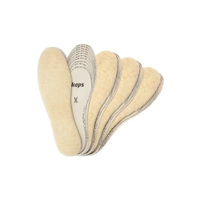 Bild av Kaps 4 PAIR PACK WOOL WARM SHOE Insoles CUT TO SIZE Sulor &amp; inlägg, Storlek: One Size, Beige