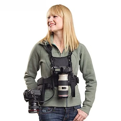 Bild av Nicama Dual Multi Camera Carrier Chest Harness Vest med Monteringsnav, Sidofäste och Säkerhetskopieringsremmar för Canon 6D 5D2 5D3 Nikon D800 D810 Sony A7S A7R A7S2 Sigma Olympus DSLR Kameror
