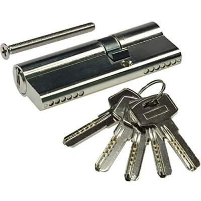 Bild av Låscylinder, profilcylinder, dörrcylinder för DIN instickslås ökad säkerhet cylinder med 5 säkerhetsnycklar, 80 mm 50 + 30