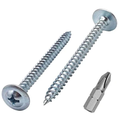 Bild av SKIR&#039;CO (200 st) Zinkpläterat stål 4,2 x 50 mm silverträskruvar, metallskruvar, Phillips modifierat bindningshuvud, självgängande