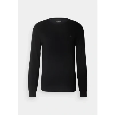 Bild av Scotch &amp; Soda Mäns Core viskos crewneck tröja tröja, Svart 0008, XXL