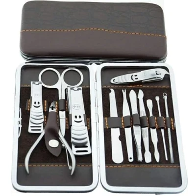 Bild av Malayas finger tå nagelklippare rostfritt stål 12 st personlig manikyr nagelsax set öronproppar grooming pedikyr kit män/kvinnor nagel trimmer