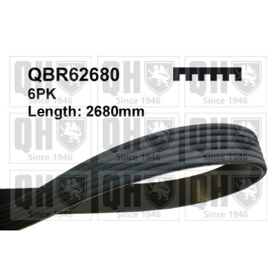 Bild av QUINTON HAZELL QBR62680 Courroie Poly V 2680 6 AUDI: A6 C5 Avant, Berline, A8 D2