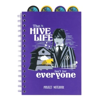 Bild av Grupo Erik A5 Project Notebook With 4 Dividers Wednesday Dividers, Planner, Notepad Stationery, Gifts, Addams Gifts