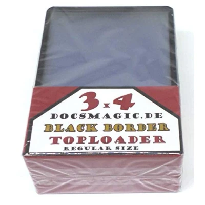Bild av Docsmagic.de 25 Toploader Black Border 3&quot; x 4&quot; Standard Size 70 96