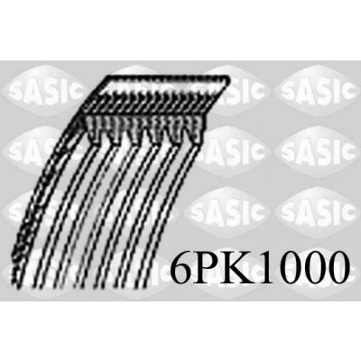 Bild av SASIC 6PK1000 Courroie Poly V 1000 6 PEUGEOT: 307 3/5 portes, 407 Berline, Break, CITROËN: C4 I C5 3, III BMW: 5 X1