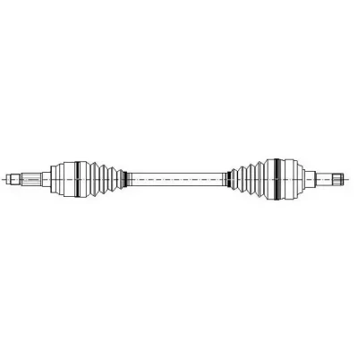 Bild av ERA Benelux DA50100 Arbre de transmission Essieu avant gauche 588 pour véhicules avec système antiblocage OPEL: Astra F CC