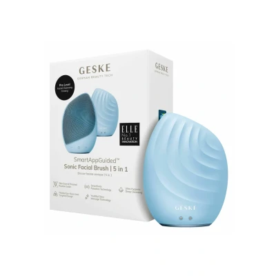 Bild av Geske Sonic Facial Brush 5 IN 1 SMARTAPPGUIDED Ansiktsvård tillbehör, Storlek: One Size, Aquamarine