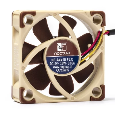 Bild av Noctua NF A4x10 FLX, Tyst Premiumfläkt, 3 pin (40x10 mm, Brun)