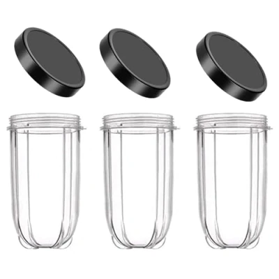 Bild av Nicoone Ersättningskopp för Magic Bullet 250 W, 3 st 4,7 dl ersättningsdel kopp mugg med lock kompatibel W mixer juicer