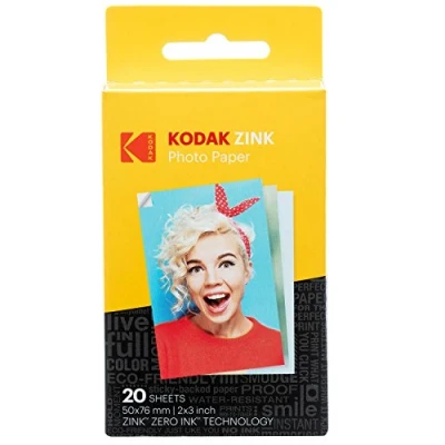 Bild av Kodak 2&quot; x 3&quot; premium zink fotopapper (20 ark) kompatibel med PRINTOMATIC, Smile och Stead kameror skrivare