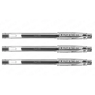 Bild av PILOT G Tec C4 Ultrafin 0,4 mm mikrospets gelpenna 3 pack Svart