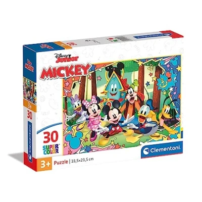Bild av Clementoni Mickey Disney 30 pzs Does Not Apply Supercolor bitar, 3 år gammal barn tecknad serie tillverkad i Italien, 20269, flerfärgad, medium