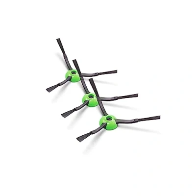 Bild av iRobot Originaldelar Originaltillbehör, 3 stycken hörn och kantborstar, kompatibla med Roomba e/i/j Combo i/j serien, svart, grön, 4757628