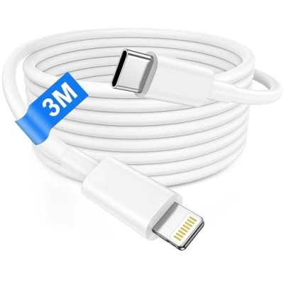 Bild av USB C Lightning kabel 3M[Apple MFi certifierad] för Apple iPhone 14 Pro Max/14 Plus/13/12/11/Mini/XR/XS/X/SE/8, lång snabbladdningskabel laddningskabel