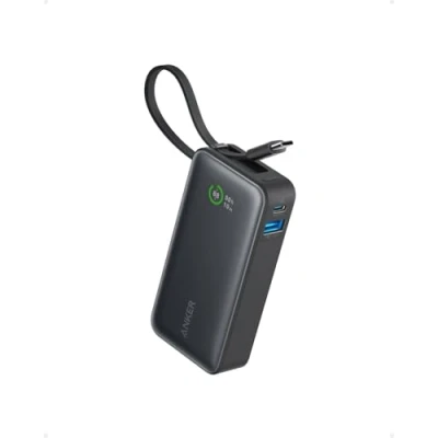 Bild av Anker Nano Powerbank, 10 000 mAh powerbank med inbyggd USB C kabel, PD 30 W, maximal effekt 1 x C, A, kompatibel iPhone 15/14 serien, MacBook, Galaxy, iPad, AirPods och mer (svart)