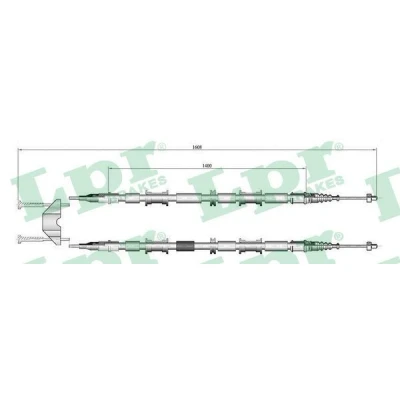 Bild av LPR C0654B Câble De Frein 1592/1403+1403 à disque OPEL: Astra G CC, Coupe, Caravan, VAUXHALL: Mk4 CC
