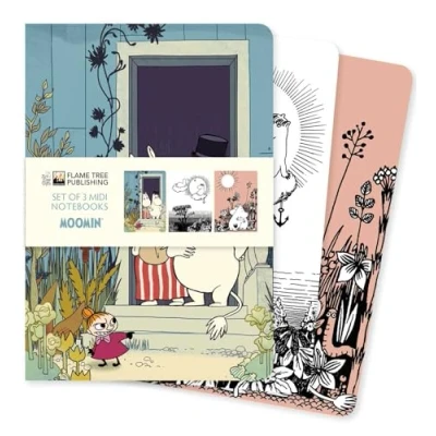 Bild av Moomin Set of 3 Midi Notebooks: Unser beliebten Mittelformat Notizbücher im 3er Pack mit flexiblen, künstlerisch gestalteten Einbänden jeweils unterschiedlichen Motiven des Künstlers