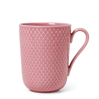 Bild av Lyngby Porcelain Rhombe Krus med hank Mugg Rosa 33 cl