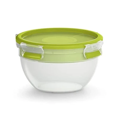 Bild av TEFAL K3100112 MasterSeal TO GO Sallad Rund Matlåda Grön 1 L Smarta Fack Håller Maten Fräsch 100% Läckagefri Mikro &amp; Maskindiskssäker