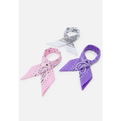 Bild av Urban Classics Bandana 3 PACK Unisex Scarf, Storlek: One Size, Violet/white/rose