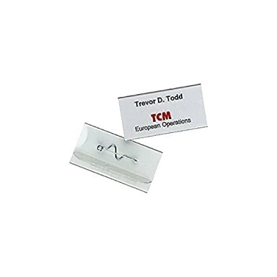 Bild av Durable 860619 Namnskylt med nål 30x60mm (mini frp), transparent, 10 stycken