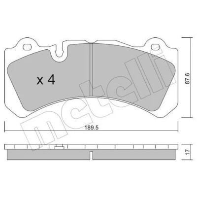 Bild av METELLI 22 1328 0 Jeu de plaquettes frein préparé pour indicateur d&#039;usure VOLVO: V60 I, S60 II, II
