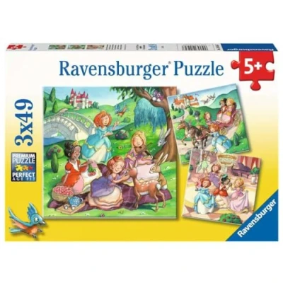 Bild av Ravensburger Barnens pussel små prinsessor 3 x 49 bitar för barn från 5 år
