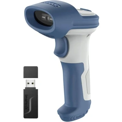 Bild av Inateck Trådlös streckkodsskanner 2D, Bluetooth 5.0, 2.4 Ghz streckkodsläsare, QR kodsskanner, läser från bildskärmar, BCST 73