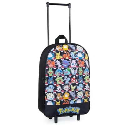 Bild av Pokemon Barn vikbar resväska 39 x 27 cm, 10,5 liter 2 hjul, svart aop, En storlek, Barnbagage