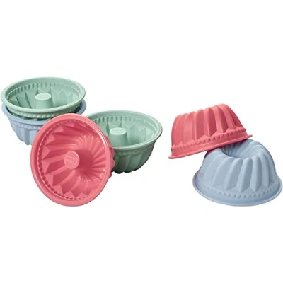 Bild av Lurch 83018 FlexiForm Mini Gugelhupf Set om 6/bakformar av 100% BPA fri platina silikon, ø 7 cm, flerfärgad