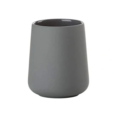 Bild av Zone Denmark Nova One tandborstmugg, tandborstmugg i keramik med soft touch beläggning, diameter 8 cm, höjd 10 grå