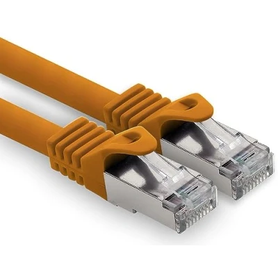 Bild av freiwerk 1,0 m orange 1 st. CAT.7 nätverkskabel LAN Ethernet Patch kabel s FTP LSZH PIMF 10 GB RJ45 kontakt Cat6a