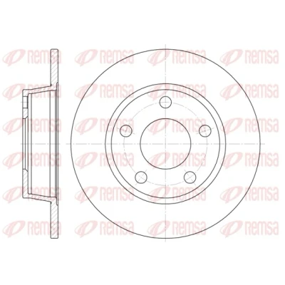 Bild av REMSA 6723.00 Disque de frein Essieu arrière 255, 255 10 5 plein AUDI: A6 C5 Avant, Berline, Allroad C5, HYUNDAI: i30 I 3/5 portes, Break